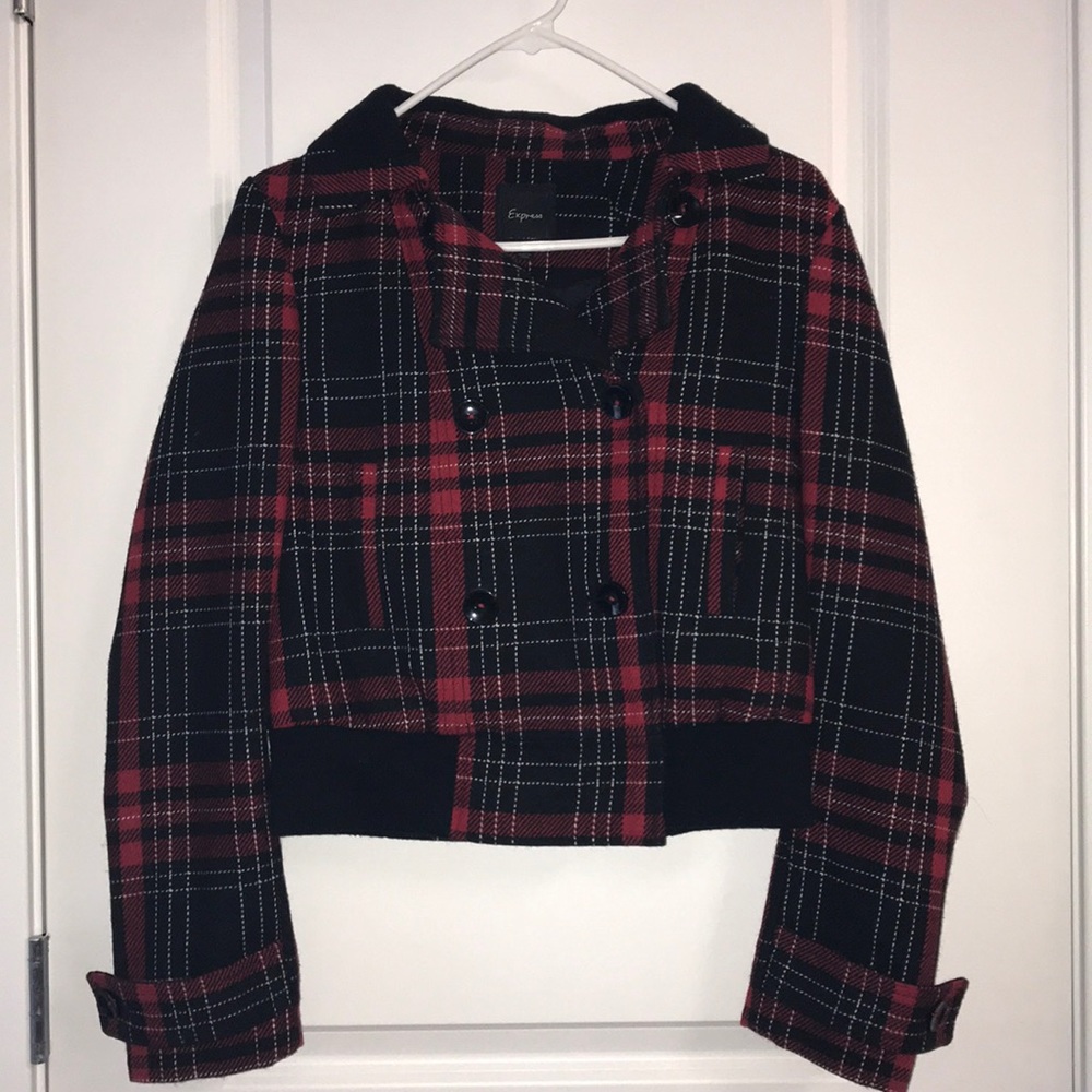 Women’s Express Jacket - Red/Black Plaid - Size S